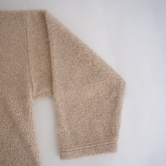 Vintage Marshlands Canada Beige Sherpa Wolf Embroidered Quarter Zip Fleece Large - Picture 4 of 10